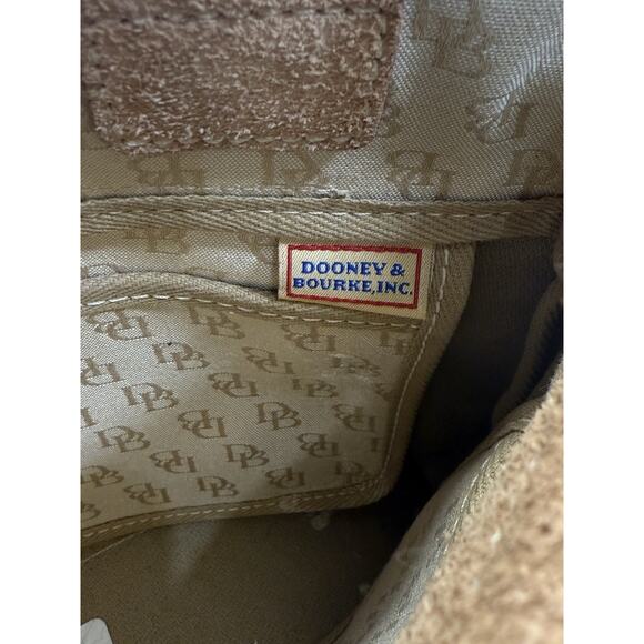 Dooney & Bourke Mini Tassel Tote Monogram Canvas Leather Trim H538QBO Beige - Picture 9 of 11